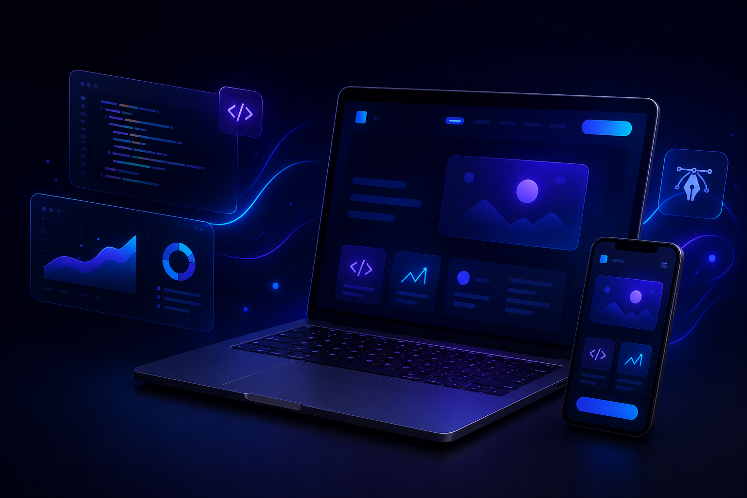 Modern agency website interface preview