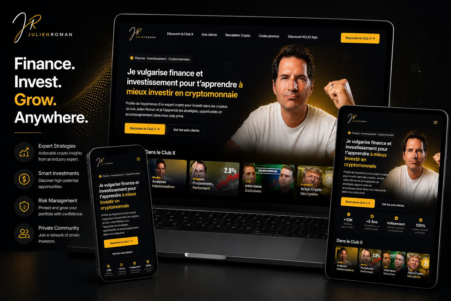 Julien Roman – Crypto Investment Coaching & Private Club Website
