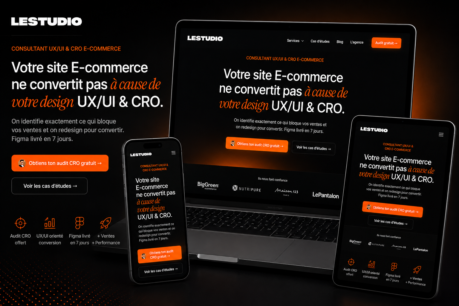 LeStudio – E-Commerce UX/UI & CRO Consulting Website