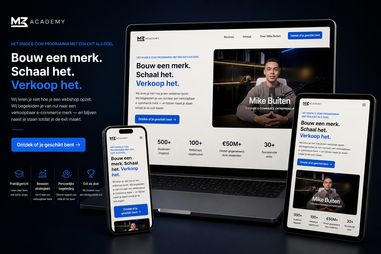 MB Academy – E-Commerce Coaching & Brand Scaling Webflow Website