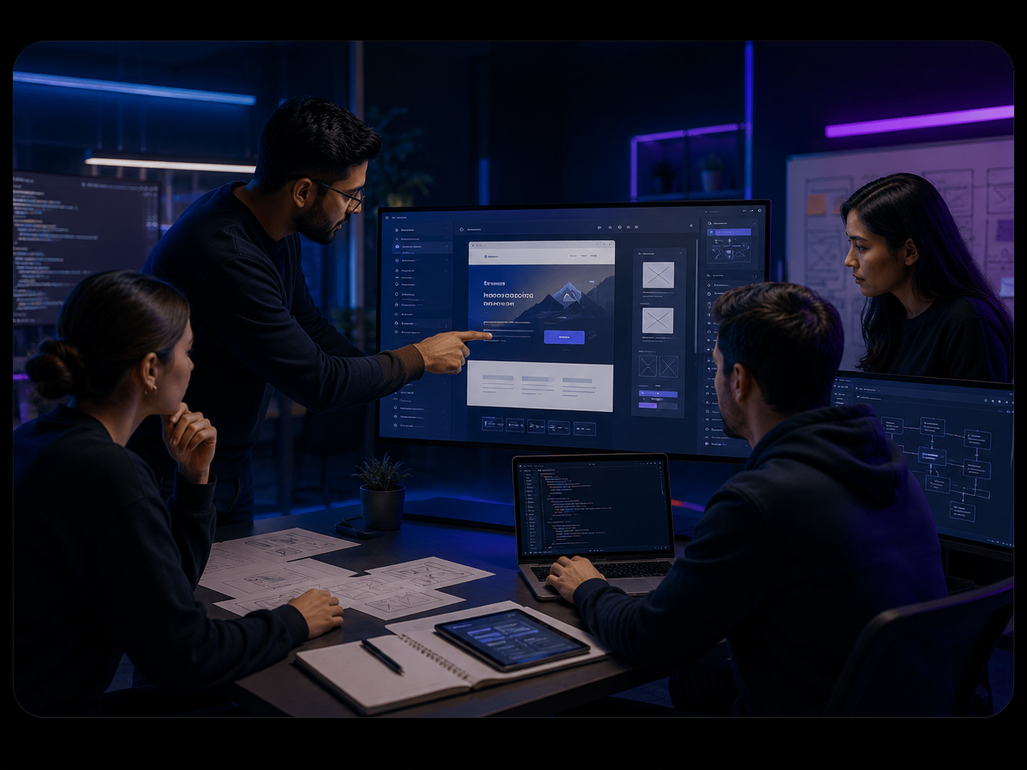 Agency team collaborating