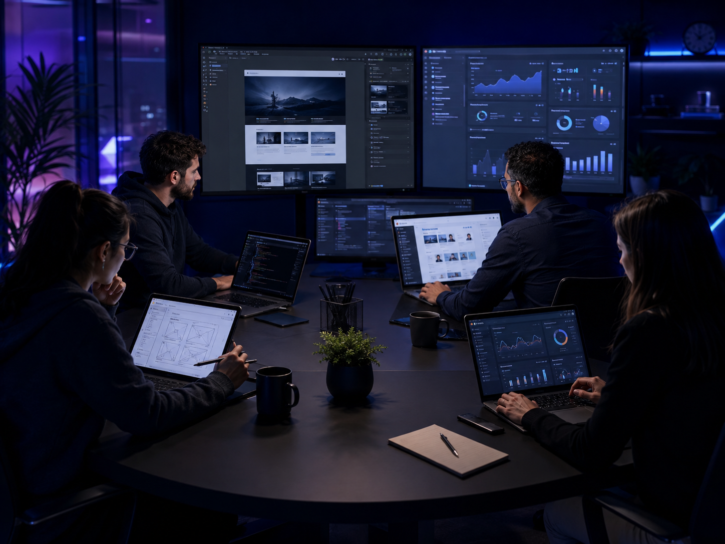 Agency team collaborating