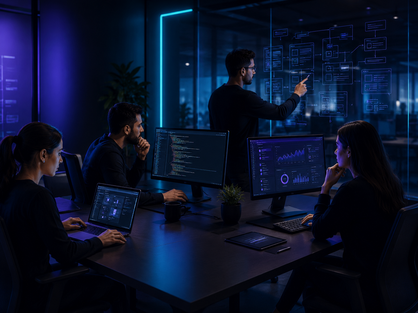 Agency team collaborating